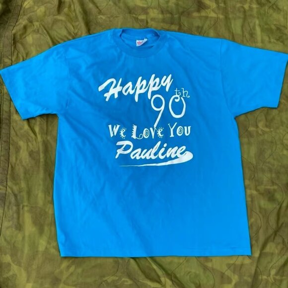 Vintage Hanes Single Stitch Happy 90th T-Shirt Men’s Size XL